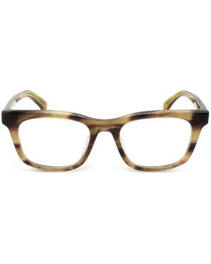 Rag & Bone Horn-Effect Rectangle-Frame Glasses - Green