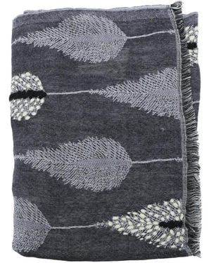Altea Pañuelo Con Plumas Estampadas - Gris