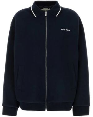 【Miu Miu】Collared Zip-Up Puffer Jacket Miu Miu Collared Zip-Up Puffer Jacket in Gray | Lyst