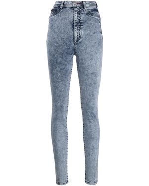 Philipp Plein High-Rise Skinny Jeans - Blue