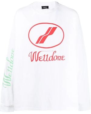 we11done ロゴ ロングtシャツ - ホワイト