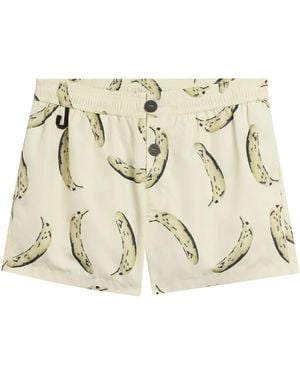 Jacquemus Banana-Print Shorts - Natural