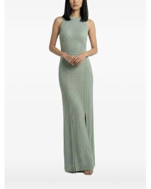Guess Liza Openwork Long Dress - Green