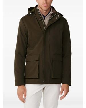 Hackett Hooded Carcoat Jacket - Green