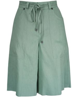 Bogner Ramina Wide-Leg Tailored Shorts - Green