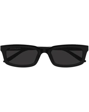 Balenciaga Daily Rectangle-Frame Sunglasses - Black