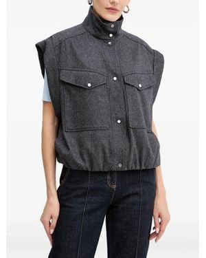 BOSS Chaqueta con bolsillos en el pecho - Negro