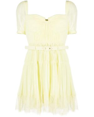 sachin and babi light blue dress STRETCH CREPE DRESS WITH CHIFFON SLEEVES AND NIGHT SKY BEADING main image 1