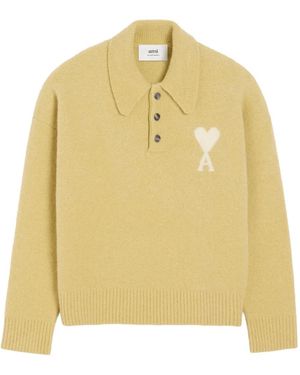 Ami Paris Camicia Ami De Coeur - Giallo