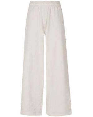 Woc Elasticated-Waist Wide-Leg Track Trousers - White