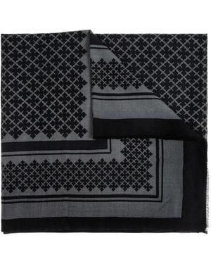 By Malene Birger Sciarpa Con Motivo Geometrico - Nero