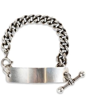 Ann Demeulemeester Doa Chain Detail Bracelet - Metallic