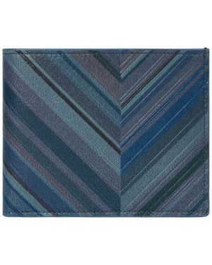Paul Smith Chevron-Pattern Bifold Wallet - Blue