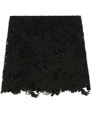Sportmax Falda De Macramé - Negro