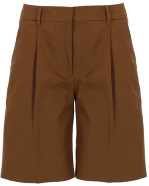PT Torino Pantalones De Vestir Cortos Con Pinzas - Marrón