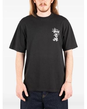 Stussy Dragon Graphic T-Shirt - Black