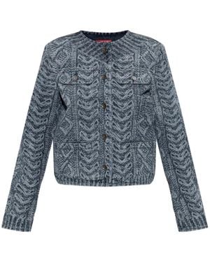 DIESEL De-Grafy-S2 Graphic-Print Jacket - Blue