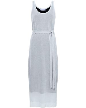 Proenza Schouler Knitted Scoop-Neck Dress - White