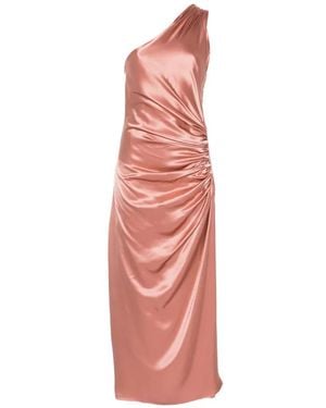 Abadia One-Shoulder Drape Dress - Pink