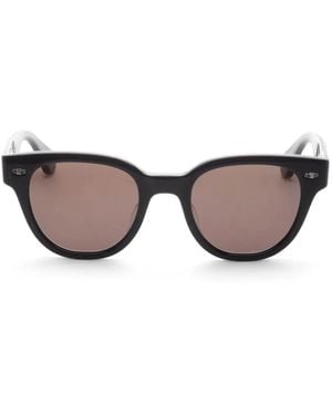 Garrett Leight Jane Round-Frame Sunglasses - Black