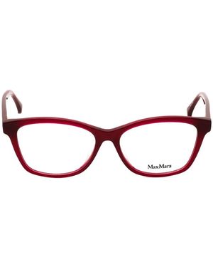 Max Mara Rectangle-Frame Glasses - Pink