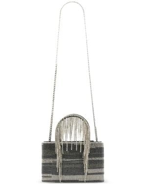 Kara Crystal-Tassel Tote Bag - White