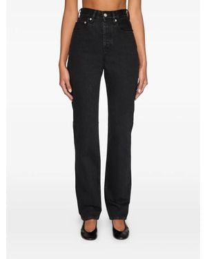 Jacquemus Le De-Nimes Droit Logo Jeans - Black