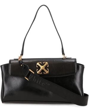 Off-White c/o Virgil Abloh Arrows-Plaque Shoulder Bag - Black