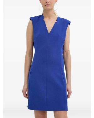 Morgan Vestido Corto Con Cuello En V - Azul