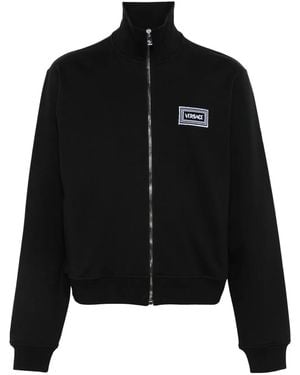 Versace Logo-Patch Sweatshirt - Black