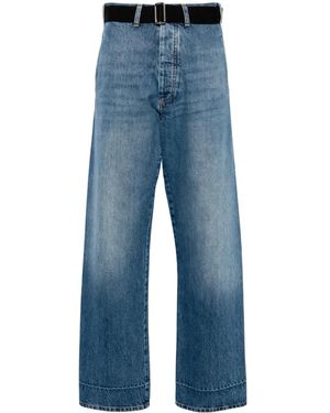 Plan C Jeans Met Wijde Pijpen - Blauw