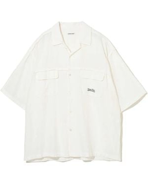 Undercover Logo-Embroidery Short-Sleeve Shirt - White