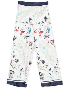 P.A.R.O.S.H. Scard Map-Print Pants - White