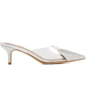 Nicoli 65Mm Crystal-Embellished Pointed-Toe Mules - White