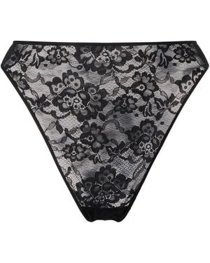 Oséree Floral-Lace High Waisted Briefs - Grey