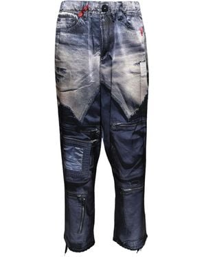 Maison Mihara Yasuhiro Trompe L'Oeil Pants - Blue