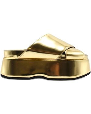 Junya Watanabe Metallic Platform Sandals