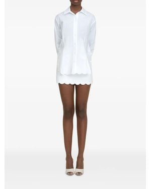 Contessa Mills Doll Scalloped Bow-Detail Mini Skirt - White