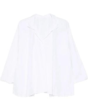 Daniela Gregis V-Neck Long-Sleeved Shirt - White