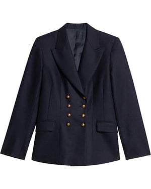 Fortela Laureen Double-Breasted Blazer - Blue