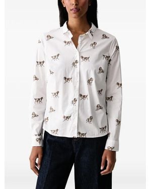 Barbour Camisa De Vestir Brambles De Manga Larga - Blanco