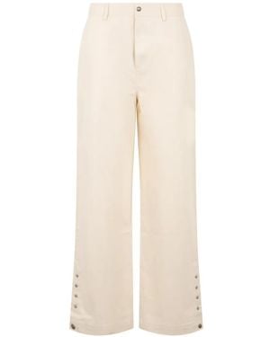 Palm Angels Palm Tree Loose Trousers - White