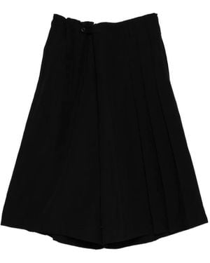 Yohji Yamamoto Gabardine Skorts - Black
