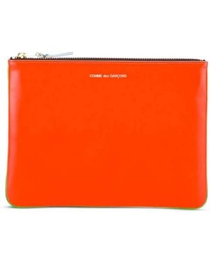 Comme des Garçons Super Fluo Leather Line Wallet Accessories - Orange