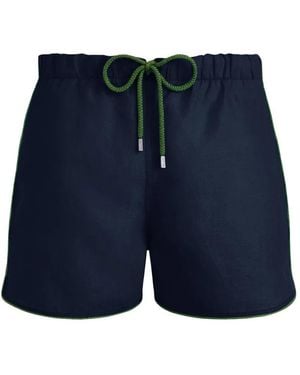 Vilebrequin Drawstring Linen Swim Shorts - Blue