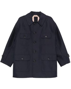 N°21 Manteau À Poches Caban - Bleu