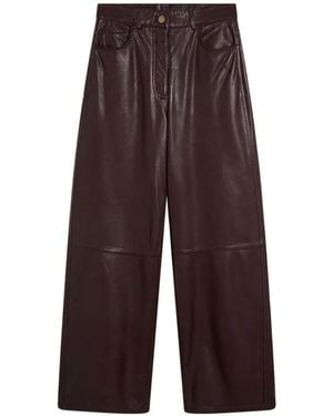 Momoní Pantalones Aoki De Piel - Morado