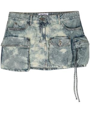 The Attico Fay Denim Cotton Mini Skirt - Blue