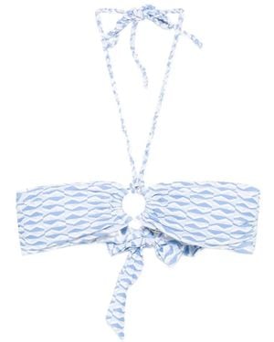 Heidi Klein Top Bikini Con Stampa Geometrica - Blu