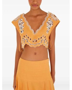FARM Rio Openwork Top - Orange